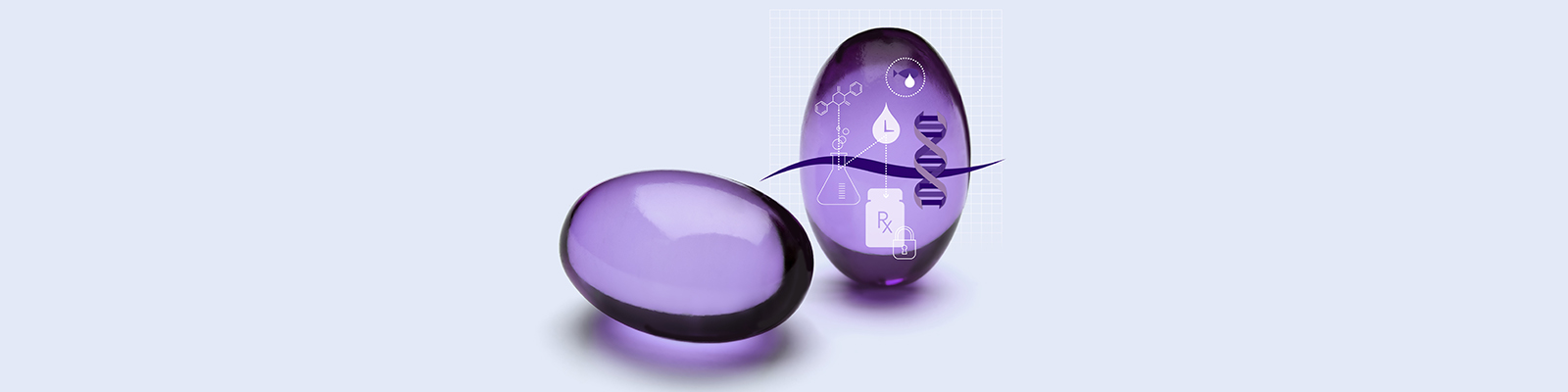 purple softgel pill