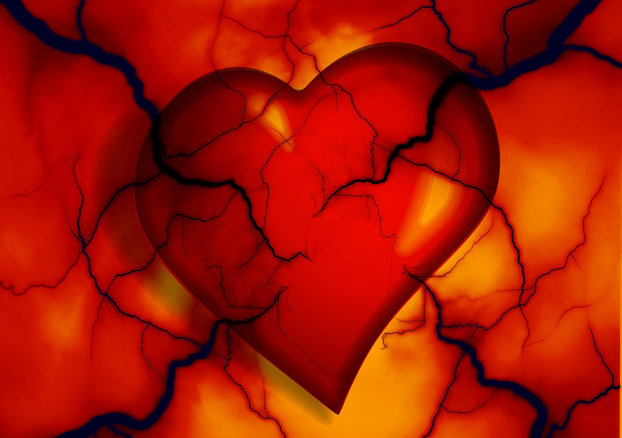 Diseased heart schematic