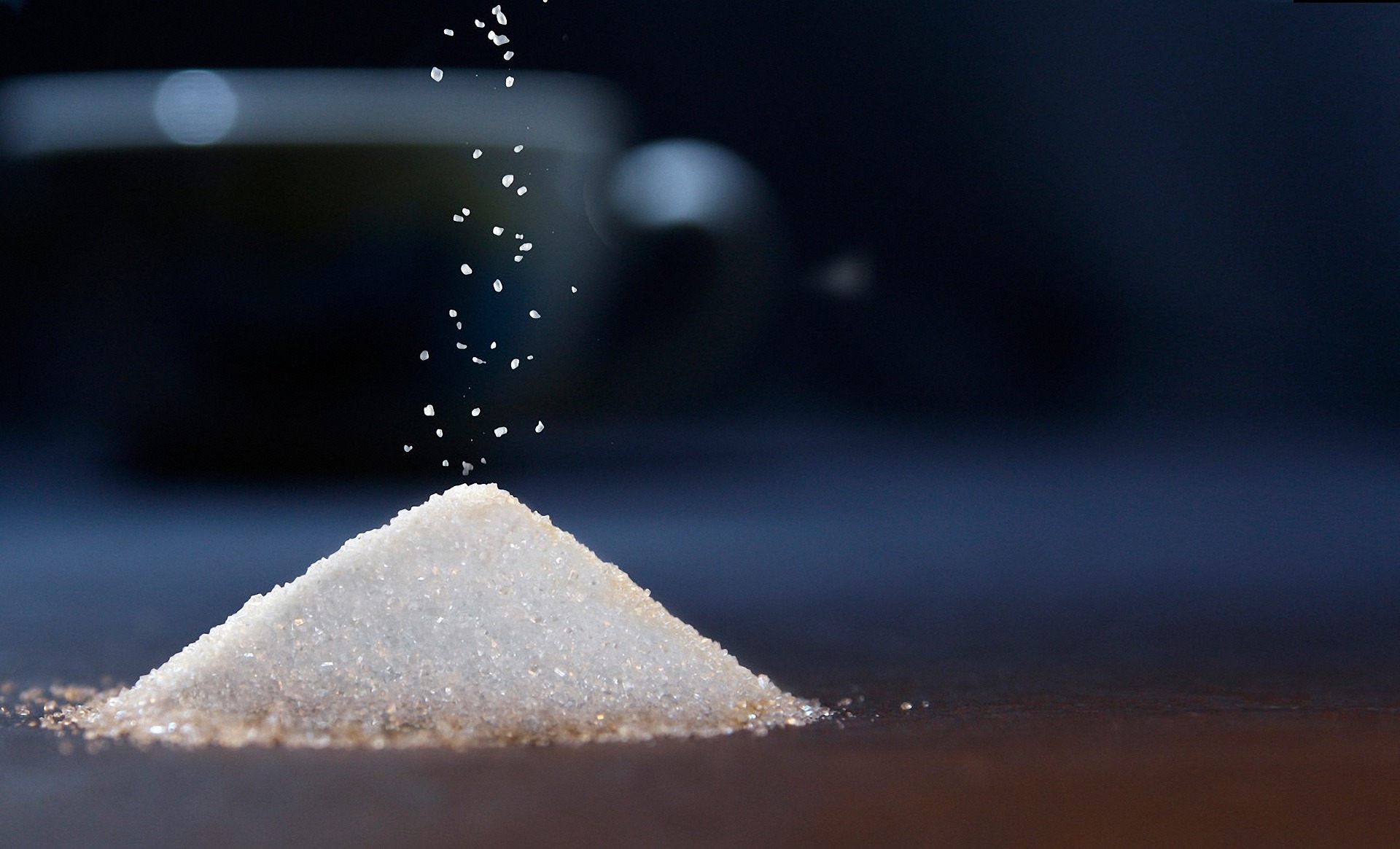 Pile of table sugar