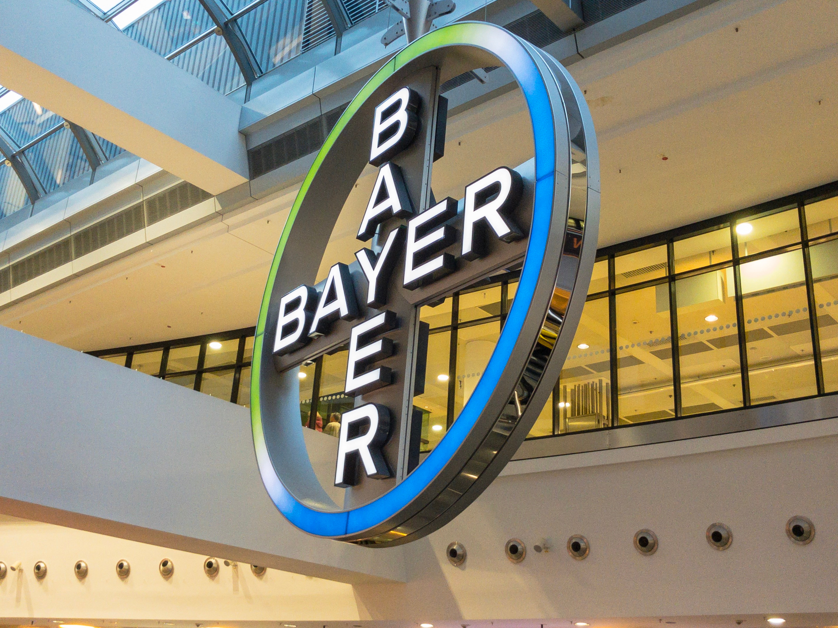 Bayer logo on company building