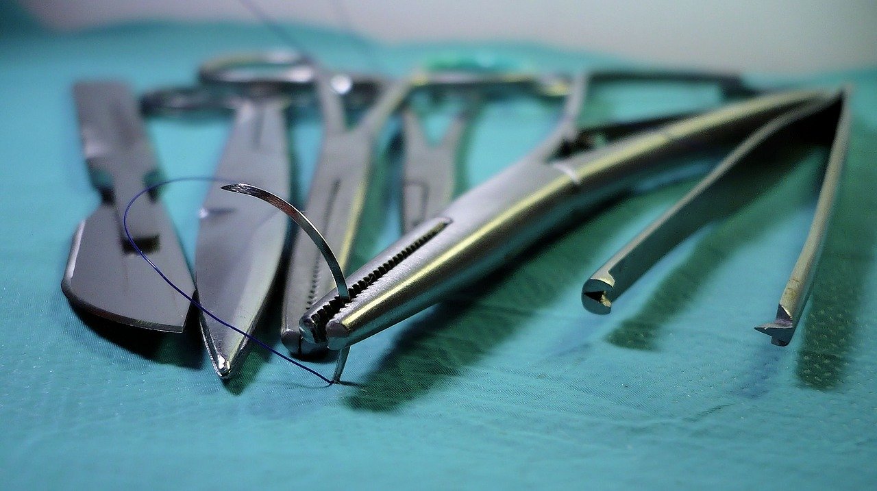 Surgical tools close-up