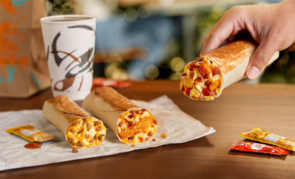 Taco Bell breakfast burritos