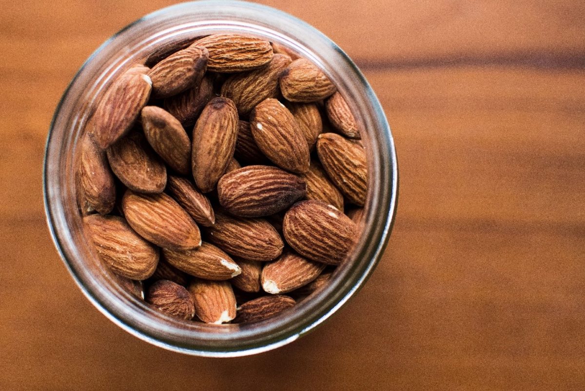Jar of almonds