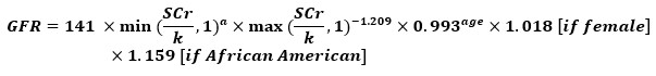 CKD-EPI Equation