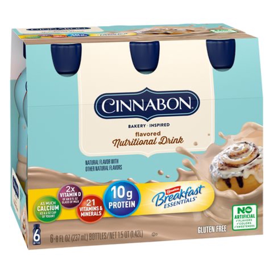 Carnation Breakfast Essentials Cinnabon Bakery Inspired Flavored Nutritional Drink